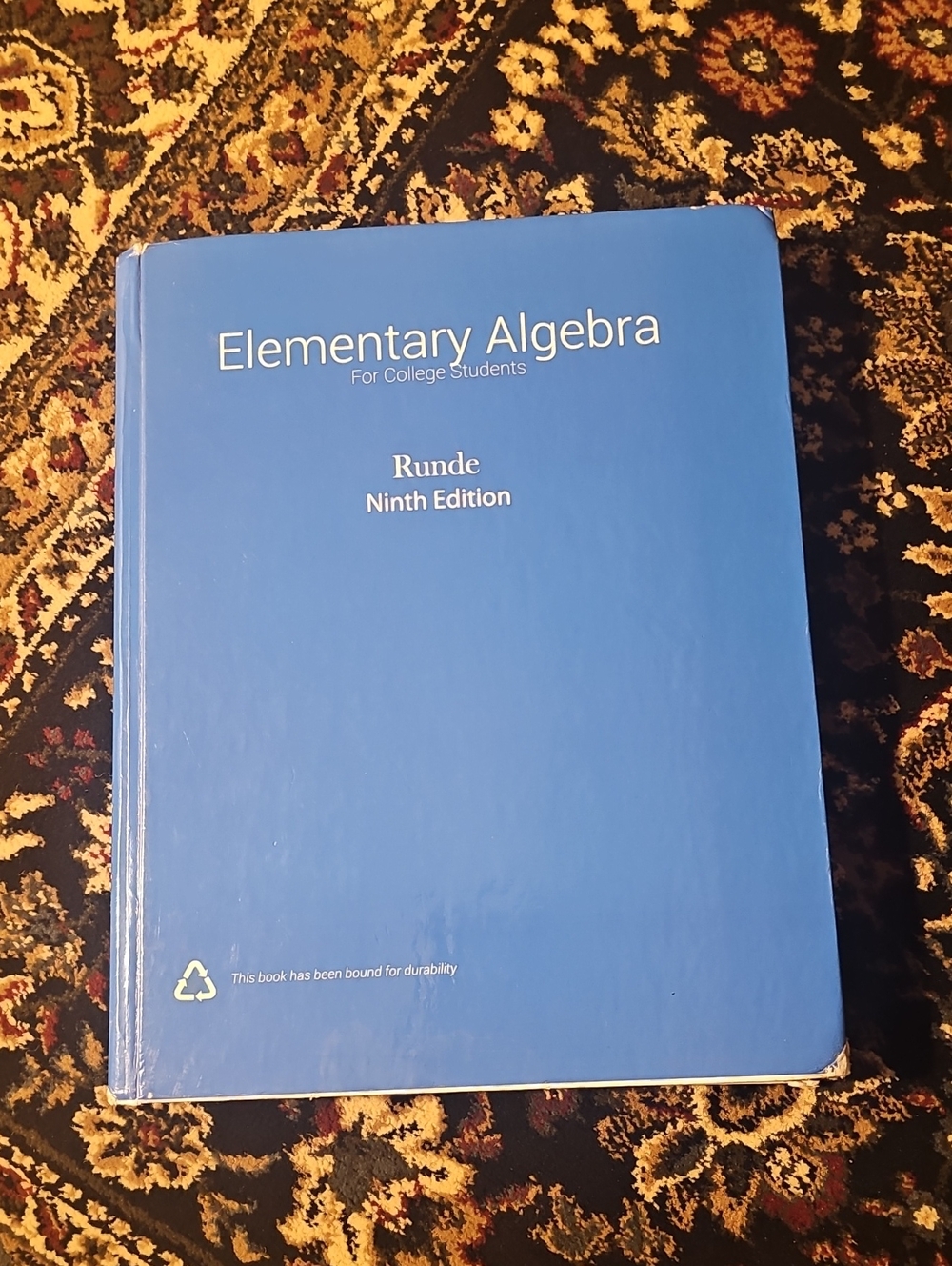 Elementary Algebra by Runde - Blue Textbook
